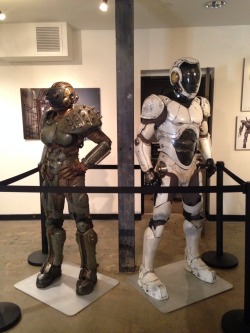 luckyredundies:  Cherno Alpha and Gipsy Danger Drivesuits @ The Art of Pacific Rim, Gnomon Gallery, Hollywood, CA 