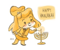 aronjshay: I think Animal Crossing’s Isabelle would be up for celebrating all the holidays of the season 💛 To all my pals who celebrate, I wish you a Happy Hanukkah !