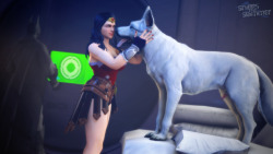 snippstheslammer: Wonder Woman Sucks Off Krypto (Poster-Image)(Artist’s Choice)  Public-Access: Poster-Images:  📎 Cover Poster - “Pre-Scene: Batman Leaves For A Mission”  📎 Primary Poster - “Just-The-Tip”  📎  Secondary Poster - “Just-The-Tip”