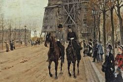 athousandwinds:   A Ride Along the Avenue des Champs-Elysées by Guiseppe de Nittis, Italian, 1846-1884. 