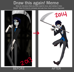 remigen:  DRAW THIS AGAIN MEME and some of you might be like “only one year???? remi thats impossible” well i can assure you this is from exactly one year ago Blank Template Single view of the improved version 