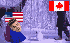 elusivist:  cassbones:  alwaysextraordinarykb:  little-cyes-2:  North America’s current predicament  THIS IS LEGIT THE BEST THING I HAVE EVER SEEN!!!  The snow on the ground makes it even more accurate  And Olaf’s body is the beliebers 