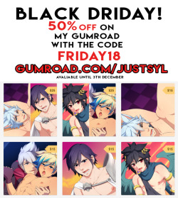 justsylart:   Yay! If you ever wanted to support me and get rewards fro my patreon that you missed, this is your chance! I went crazy and did a huuuuge disccount on my gumroad for a limited time!https://gumroad.com/justsyl   Ends this sunday!