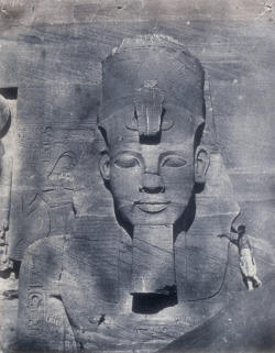 grandegyptianmuseum:    Colossal statue of Ramesses II at Abu Simbel, 1850 Maxime Du Camp (French, 1822-1894) 