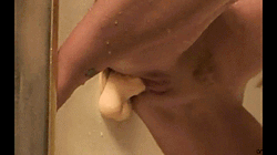 amateurmasturbations:  Dildo wall fuck in the shower - VIDEO HERE