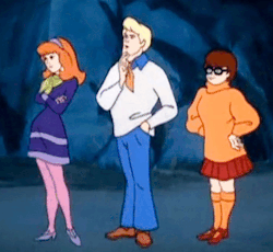 scoobydoomistakes:  “As Daphne and Fred jiggled in silent uncertainty……Velma laid down some phat rhymes deep into the night.”
