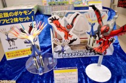 therandominmyhead:  Some of the upcoming Pokemon products (mostly from Takara Tomy) shown at the International Tokyo Toy Show! Lots of XY items coming soon, including Xerneas and Yveltal figures 