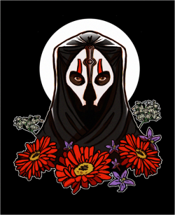 pileofsith:  Darth Nihilus - Boneset and Nightshade  For the character + word prompt thing I made -   ma-ul     suggested Nihilus + flowers. I picked out gerbera, boneset and bittersweet nightshade.   