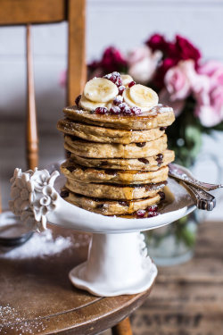 do-not-touch-my-food:  Chocolate Chip, Banana and Ricotta Chia Pancakes