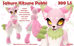missaka:   my first product is on the shelf!this Pokki mod is come with rigged moving ears and tail &lt;3hope u guys enjoy!   https://marketplace.secondlife.com/p/MissAka-Sakura-Kitsune-Pokki/11688495 