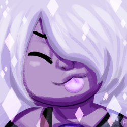 balatronical-sketchbook:  I decided to do a thing Amethyst is such a great bab!  she sure is &lt;3 &lt;3 &lt;3