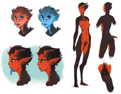 Trying to design a sexy alien race of my own. Some sorta deer meets poisinous frog thing came out.  
