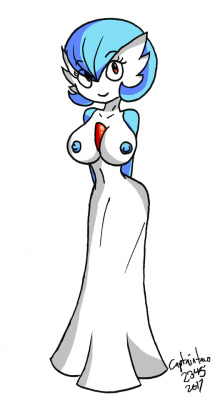 Shiny Gardevoir with some big ol’ tiddies. I know Pokemon isn’t currently the highest thing on my rule 34 poll, but I felt like drawing this anyway. 