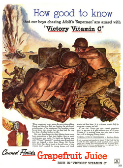 notpulpcovers:  1942 … grapefruit juice wins war! http://flic.kr/p/oPB7X5