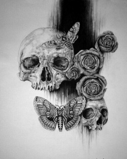 gorettmisstag:Skull and Roses by zephyrxavier