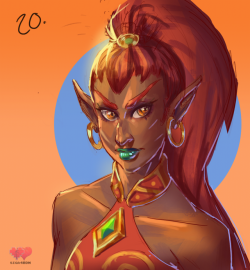artofsiga: For the next 30 days i’m going to be sketching something zelda related until the release of breath of the wild! Here’s Day 20: Gerudo. “Sav'saaba!&ldquo; I had to postpone this lil art jam for work reasons, as a rerult we missed the