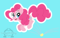 sweetfilthyfun:sweetfilthyfun:Have a bouncy happy Pinkie to brighten up your dashboard!Check it out, guys! Yup! That’s my Pinkie on canvas print! This little lady is up for auction TODAY at 1pm at BABSCon! I got confirmation that the starting bid is