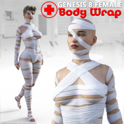 Wrap up your Genesis 8 Females with Powerage’s new bandage body wrap! You get multiple figure wraps for G8F and it’s compatible in Daz Studio 4.9 and up! Check the link for all the info!G8F Body Wraphttp://renderoti.ca/G8F-Body-Wrap