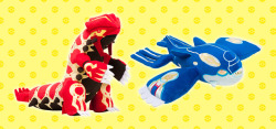 squeakykins:  zombiemiki:  More Pokemon Center exclusive plush for ORAS release day~ Along with Primal versions of Groudon and Kyogre, there will also be Mega-Evo plush of Sceptile, Swampert, and Diancie… …and a rather large size Wailord. (All plush,