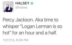 benzombieparish:  Halsey being Logan Lerman/PJO trash 