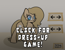 ask-backy:  As this image says - if you click it, you will end up on my deviantart page with a little dress up game I made to celebrate 12000 followers milestone in the spirit of Halloween. No dragging in there, just simple buttons. Oh and nothing too