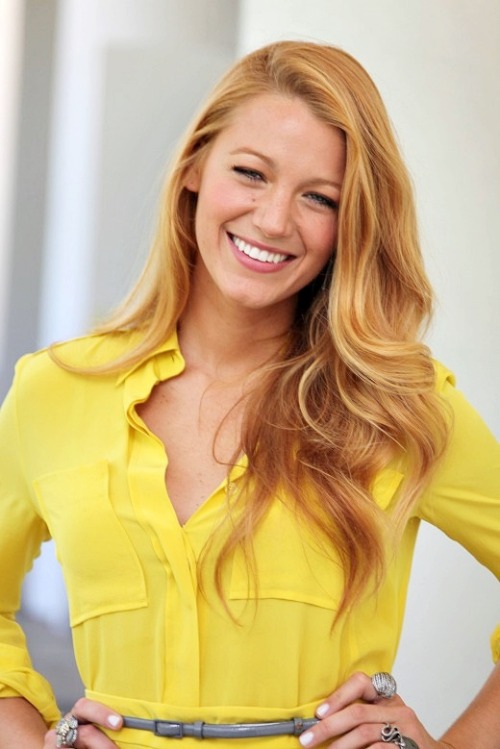 Honey blonde two tone hair color
