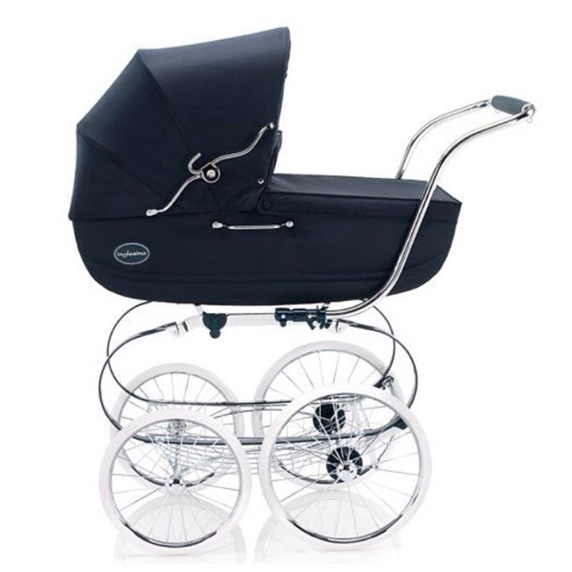 Black pram baby stroller