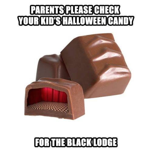 bobacupcake:the black lodge in your kids halloween candy