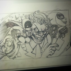Working it out, not sure about the penguin&hellip; Thoughts? #batman #harleyquinn #joker #print #penguin #dcuniverse #limitedprint #romidion #daynehenry - Follow me on Instagram and Twitter @yecuari