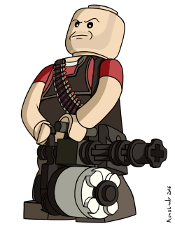 avastindy:  Some people think they can outsmart me. Maybe… maybe. I have yet to meet one that can outsmart bullet.Here’s Team Fortress 2 Heavy as a Lego Minifigure. 