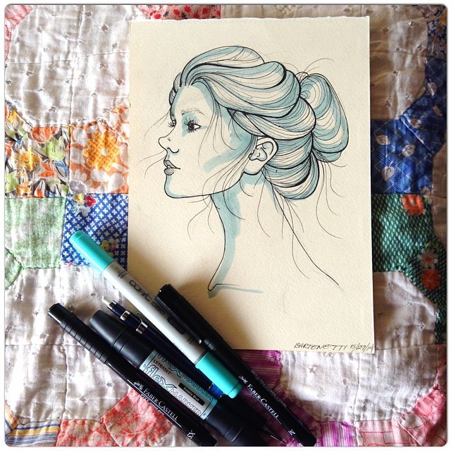 littlelittlehoneybee: Playing around with some of my old @artsnacks got some sweet markers! Now I just need to water color! #artsnacks #drawing #markers #flexmarker #fabercastell #unwatercolored ArtSnacks is like a magazine subscription but instead of a magazine you get 4 or 5 different art products to try out. Learn more about ArtSnacks here.