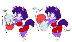 shonuff44: CHEERLEADER FRIZZY FOX Here is another gif animation I drew and brought to life by my good friend Katheb   katheb.deviantart.com/. You can see Frizzy cheering on my Picarto screen at  https://picarto.tv/ShoNUFF44  ;9