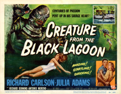 universalstudiosmonsters: Creature From The Black Lagoon (1954), Revenge of the Creature (1955), and The Creature Walks Among Us (1956) 