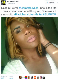 cartnsncreal: Protect Black Trans Women.  Stop the murders of my sisters!   #BlackTransLivesMatter 