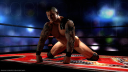 Naked Randy Orton 3D Render//Credit to artist DaemonCollection from Deviantart 