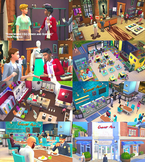 The picture showing the new careers in Sims 4