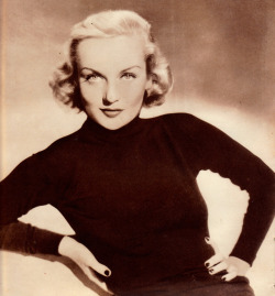 Carole Lombard, from the Daily Express Film Book, edited by Ernest Betts (Daily Express Publications, 1935).From a charity shop in Nottingham.