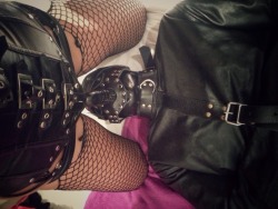 mistr3ss-l:  My real life D/s relationship:  My favorite way to turn my pathetic slave into a fuck toy is restrain him nice and tight and gag him with a penis gag. Took the blindfold off to give him the pleasure of watching my ass bounce up and down his