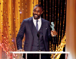 delevingned:  Idris Elba accepts the award for Outstanding Performance by a Male Actor in a Supporting Role for his role in “Beasts of No Nation” at the 22nd Screen Actors Guild Awards in Los Angeles, California January 30, 2016. 