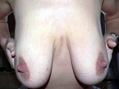 Big natural tits with huge nipples