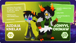 whatpumpkin: Troll Call! Look at these two. Somethin goin on there, I bet. Curious about these new signs? Take the Extended Zodiac Test! And don’t forget to the check out the Hiveswap Comics Contest. 