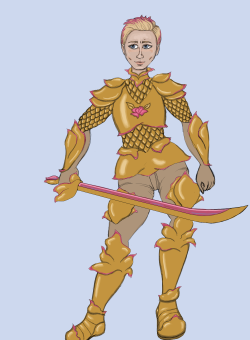 Day one of the 30 day art challenge. I decided to go ahead and start it tonight. The challenge was: Warrior Hero