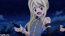 pinkyfatty:A gif I made from the breast expansion scene in episode 302 of Fairy tail the final season.