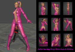 unidentifiedsfm:  bocchi-ranger:  Juliet - Sexy Rider Suit - Z-Edition   Juliet Starling from Lollipop Chainsaw. ©　KADOKAWA GAMES / GRASSHOPPER MANUFACTURE. Use “Make item optional” or click Ctrl + A key at 3D window to enable / disable accessories.