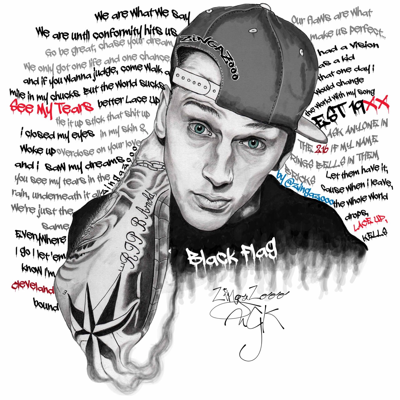 machine gun kelly coloring pages - photo #22