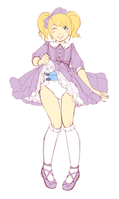 fawnyabdl: im not really sure why i drew this but it’s hella cute so w/e petticoats are v important 