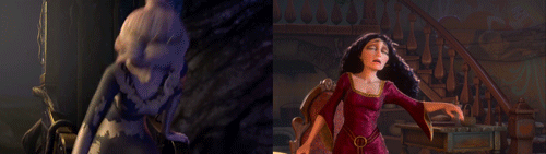 thenamelessdoll:I have a feeling that Queen Regina’s animators were Gothel fans. :,3MOVIES: Red Shoes And The Seven Dwarfs (2019) VS Tangled (2010)EDIT: The comments on this post are very interesting! Because that is a good question: when are instances