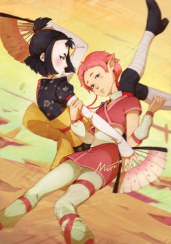 missmeirii: Full submission for @cartoongirlszine! 💗Yumi and Aelita from the much-missed Cody Lyoko ;9