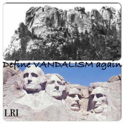 reversephilosophy:  beam-meh-up-scotty:  haiweewicci:  lastrealindians:  86 years ago today (1927) Gutzon Borglum began defacing the sacred BlackHills with Mt. Rushmore.  Everyone must remember that “Mt. Rushmore” (the Black Hills) does not legally