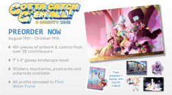 gottacatchgemall:  The Gotta Catch G’em All! zine is now accepting pre-orders! This charity zine that explores the world of Steven Universe with Pokémon added. Over 35 artists have come together to make a zine of 40+ pages, in addition to postcards,